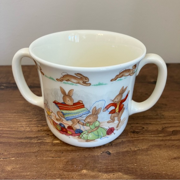 Royal Doulton Other - 1978-1984 Bunnykins "Knitting Yarn" Double handle mug